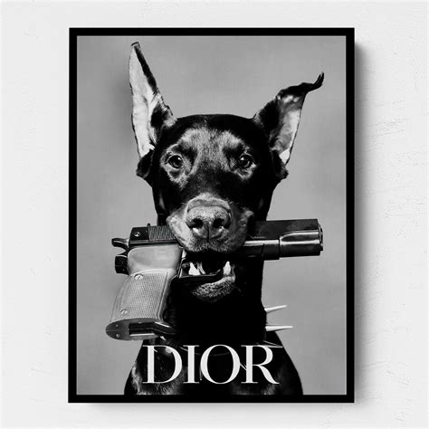 dior doberman|dior doberman canvas.